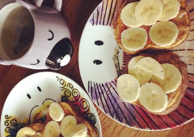 Breakfast - Sweet potato toast + peanut butter & banana