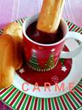 Chocolate a la taza con melindros
