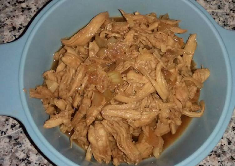 Ayam suwir saos tiram simpel