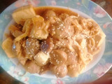 Tumis jamur tiram, baso dan tahu multi saos