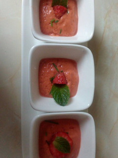 Una foto de Gazpacho de fresa