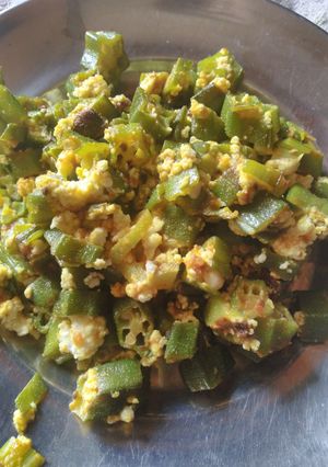A picture of Bhindi paneer bhujia.