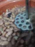 Frijoles machacados con cerveza y polvo de hoja santa las correa
