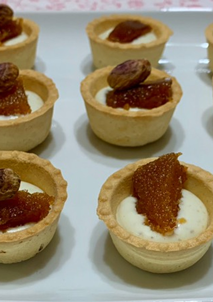 Una foto de Canapés de queso azul