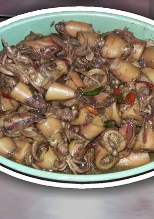 Foto resep cumi asin pedes sederhana...