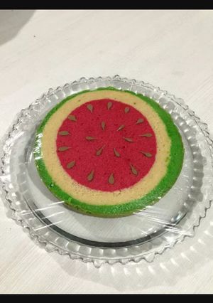 عکسی از دستور کیک هندوانه ای 🍉(با فر دستساز)