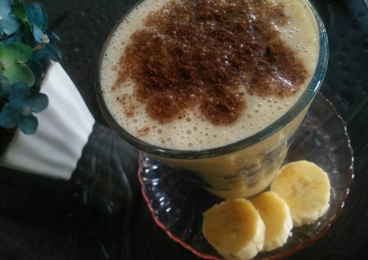 {Resep Banana smothie with brownsugar milk (for diet) Anti Ribet