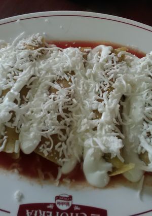 A picture of Rotisserie Chicken Enchiladas.