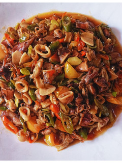 Foto resep Tumis Cumi Asin Cabe ijo with Pete