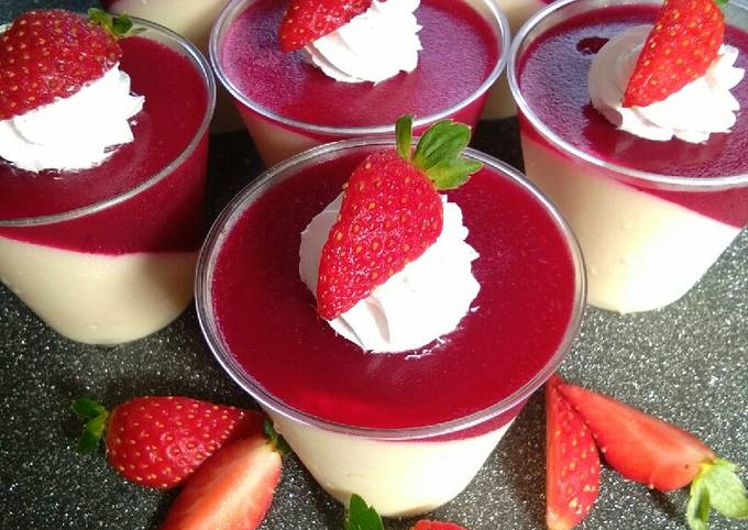 Resipi Strawberry Panna Cotta Oleh Nor Al Fatihah Cookpad