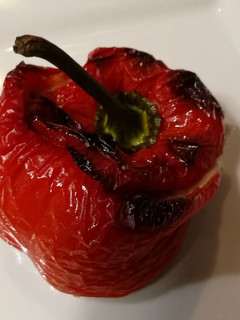 Una foto de Pimientos rellenos de setas y bacon 🥓