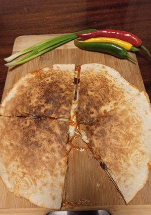 Quesadilla mangós ananászos habanero szósszal recept fotója