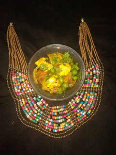 A picture of Matar paneer.