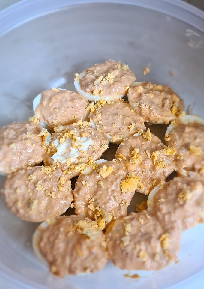 Una foto de Huevos rellenos