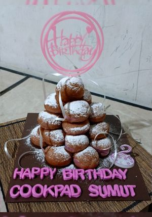 Foto resep Donat tower ubi ungu