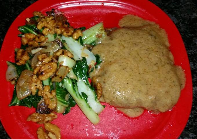 Simple Way to Prepare Super Quick Homemade Walnut stir-fry Bok Choy