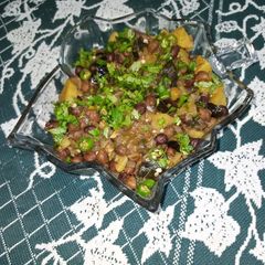 A picture of Black Chickpea Tarka Chaat.