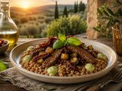 Una foto di bocconcini di bovino