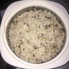 A picture of Rice and beans.