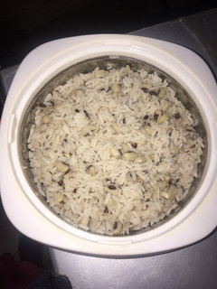 A picture of Rice and beans.