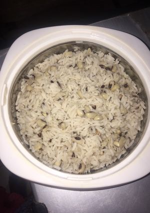 A picture of Rice and beans.