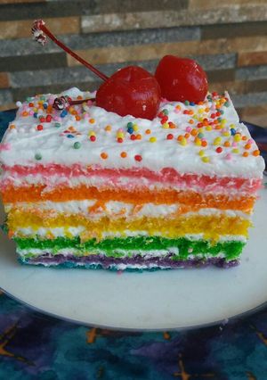 Foto resep Rainbow cake 🍰