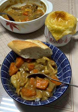 布丁咖哩飯/酥皮濃湯/番茄蛤蜊湯 的食譜成品照片