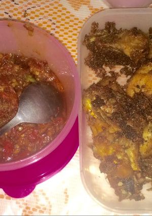 Foto resep Ayam goreng dan sambal terasi