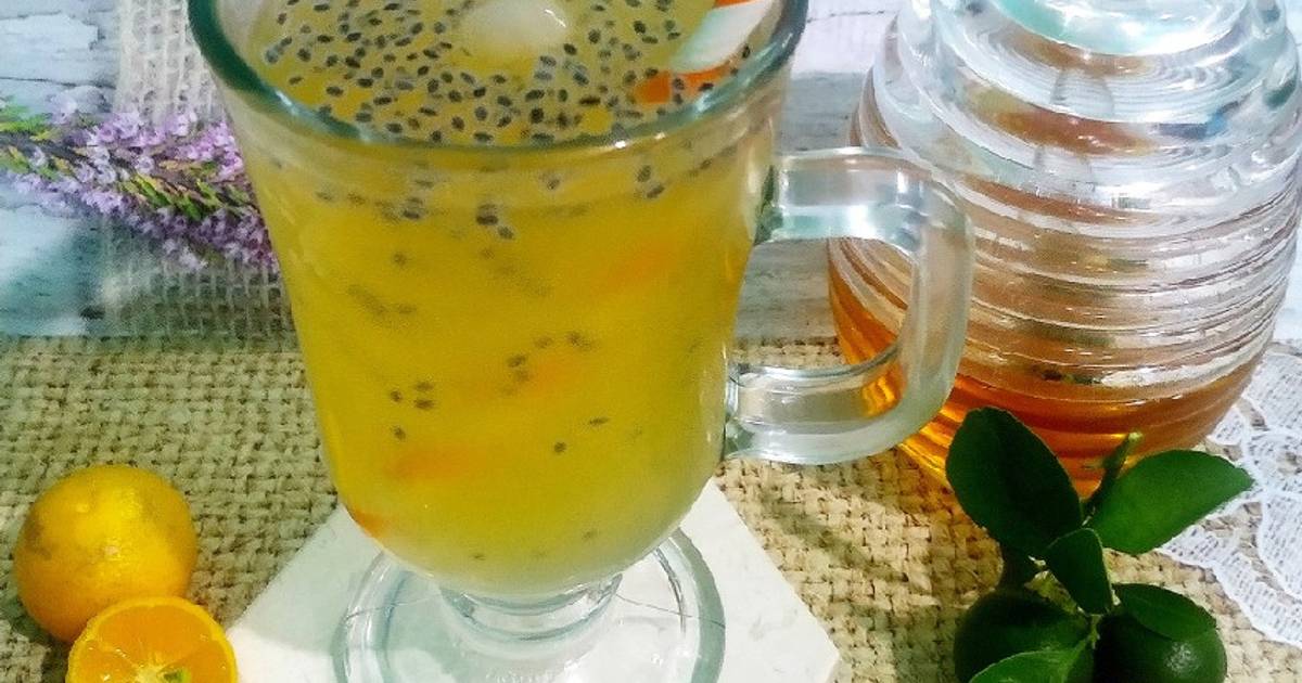 Resep Es Jeruk Selasih👩‍🍳 Oleh Bunda Almira Cookpad