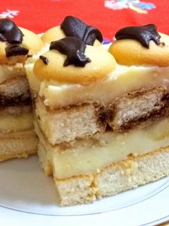 Babapiskótás szelet (sütés nélkül) recept fotója