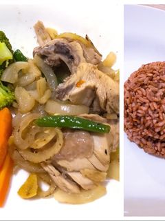 Foto resep Ayam Rebus Diet Nasi Merah