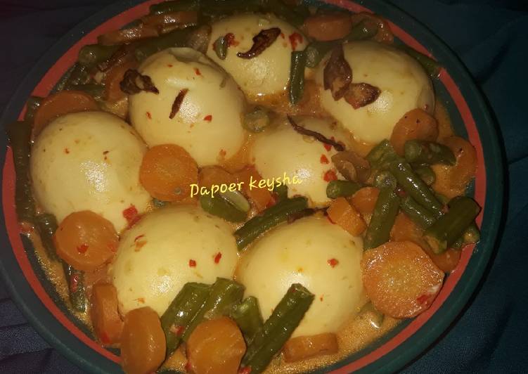 Bumbu Menyiapkan 💜sayur lodeh kacang panjang,wortel,telur💜, Enak Banget