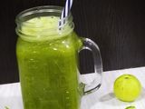 Amla mint ginger juice, Indian Gooseberry juice. Detox drink