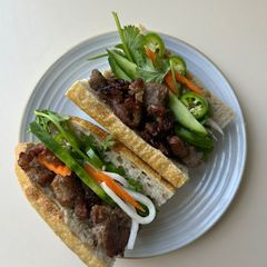 A picture of Vietnamese Pork Bánh Mì (Bánh Mì Thịt Nướng).