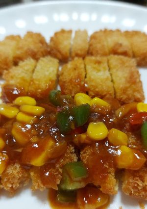 Foto resep Tempe katsu saus jagung paprika