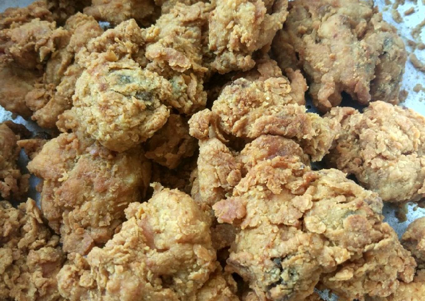 Ayam rangup dalam tepung