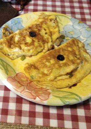 A picture of Mushroom and Cheese Omlette.