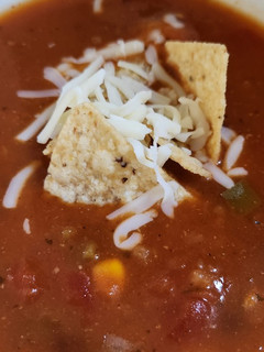 A picture of Super Easy Chicken Tortilla Soup.
