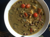 Puntarelle, Black Chickpeas and Avocado Soup