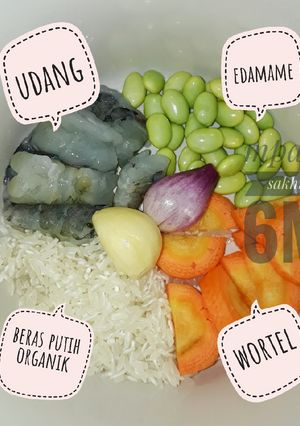 Foto resep MPASI Kuadran 6m+ 4 : Udang Edamame