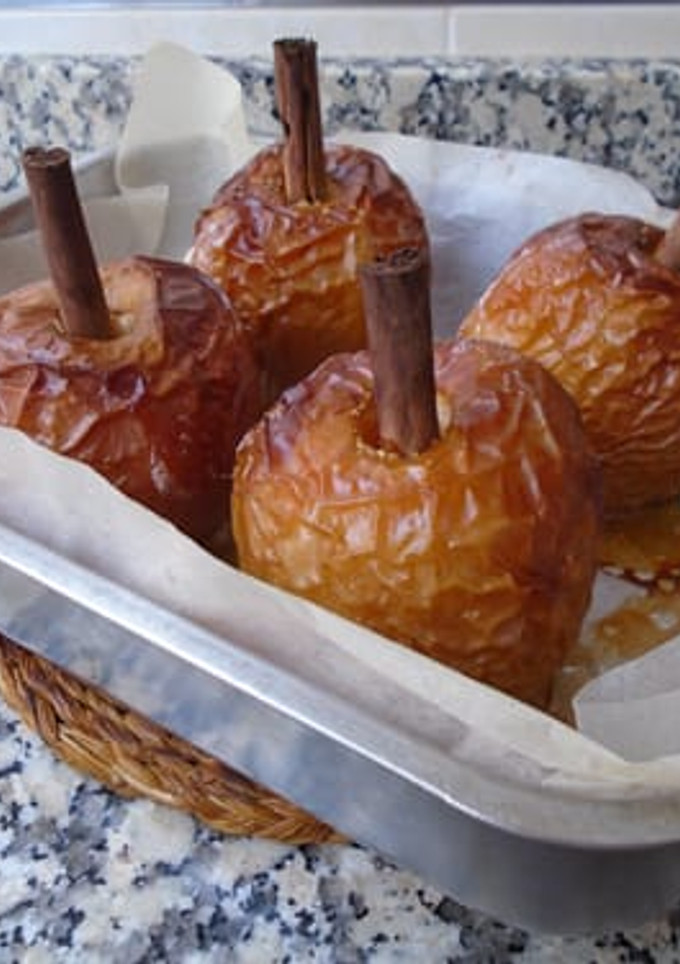Una foto de Manzanas asadas con canela