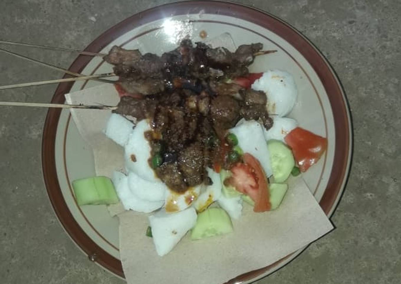 Sate kambing kecap asin manis