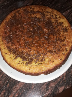 Una foto de Bizcocho de naranja y pepitas de chocolate !!