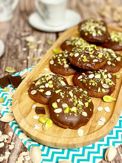 Una foto de Cookies de pistacho y chocolate (veganas)