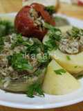 Stuffed Artichokes and Potatoes (Dolma Qarnoun wa Batata)