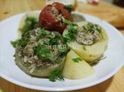 A picture of minced meat potatoes
