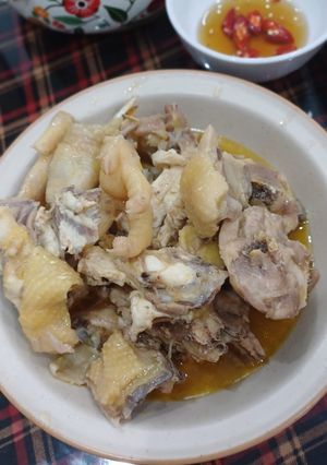 Hình của món Gà kho gừng.