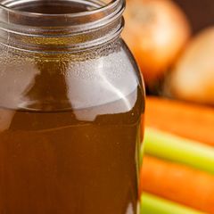 A picture of Crock Pot Vegetable Stock.