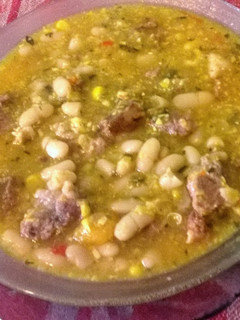 Una foto de Porotos con mazamorra