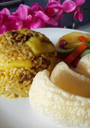 Foto resep Nasi Goreng Kambing (bumbu rempah kebuli, plus nanas, ga bau embekk)